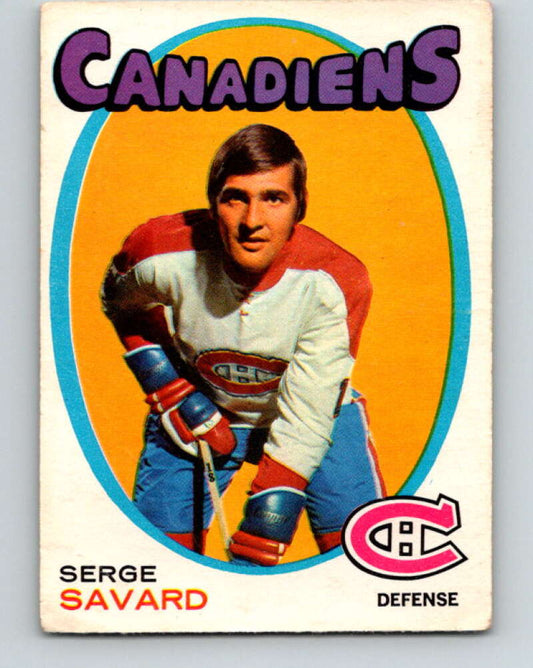 1971-72 O-Pee-Chee #143 Serge Savard  Montreal Canadiens  V9358