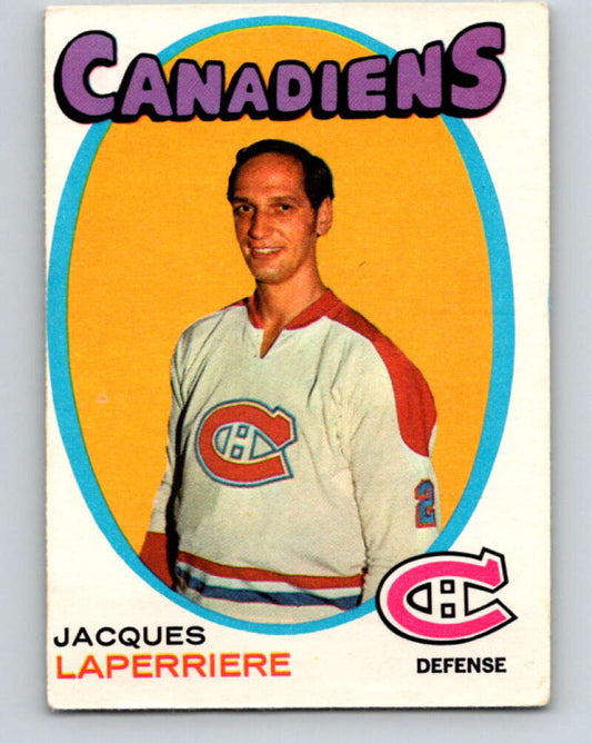 1971-72 O-Pee-Chee #144 Jacques Laperriere  Montreal Canadiens  V9361