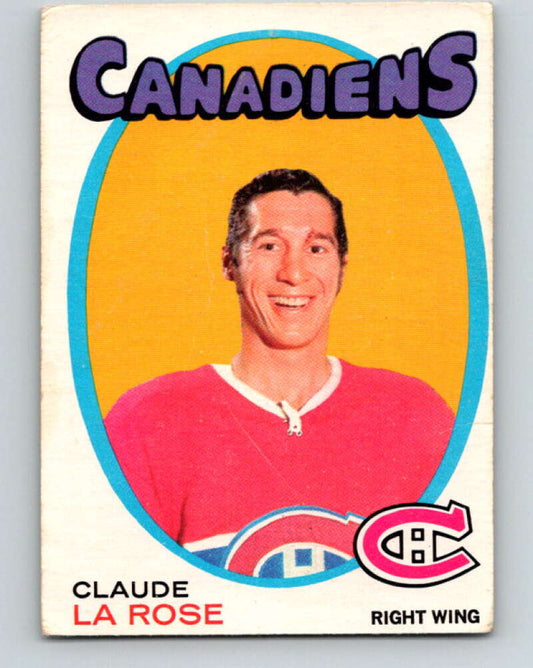 1971-72 O-Pee-Chee #146 Claude Larose UER  Montreal Canadiens  V9371