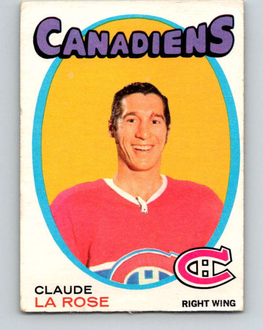 1971-72 O-Pee-Chee #146 Claude Larose UER  Montreal Canadiens  V9372