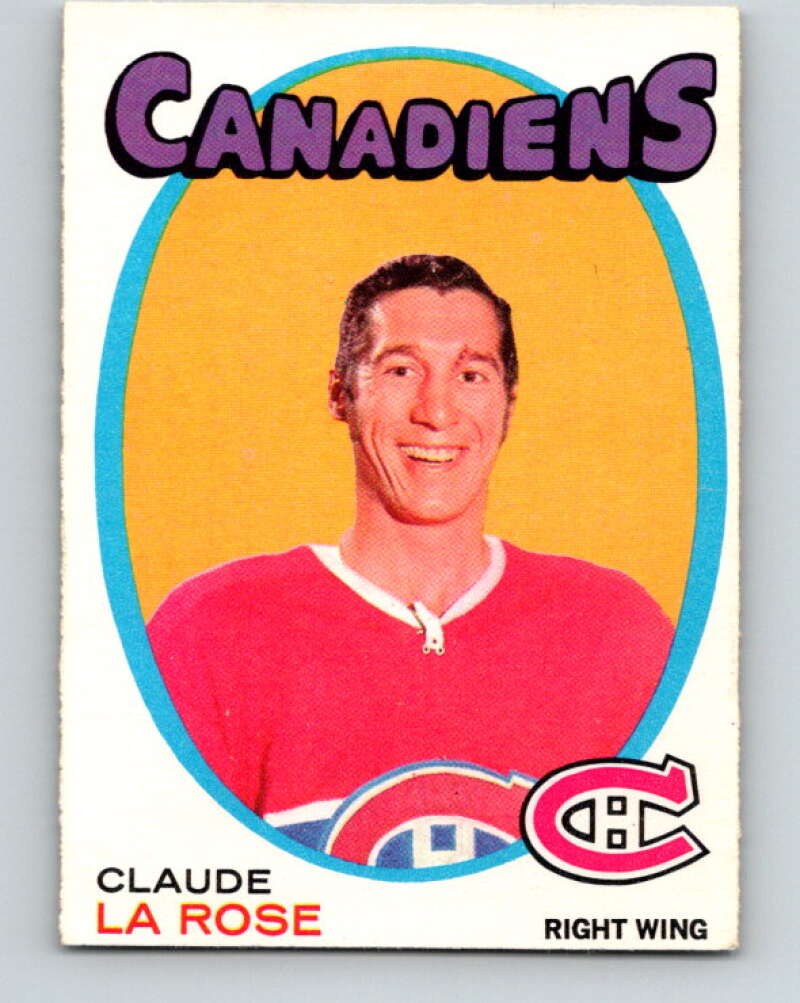 1971-72 O-Pee-Chee #146 Claude Larose UER Montreal Canadiens V9373