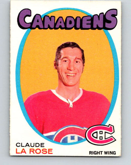 1971-72 O-Pee-Chee #146 Claude Larose UER  Montreal Canadiens  V9373