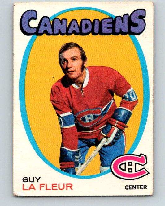 1971-72 O-Pee-Chee #148 Guy Lafleur UER  RC Rookie Montreal Canadiens  V9379