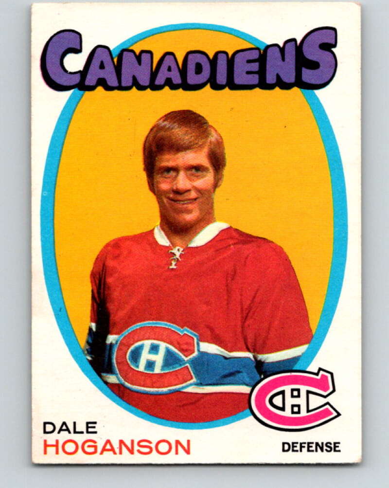 1971-72 O-Pee-Chee #149 Dale Hoganson RC Rookie Montreal Canadiens V9382