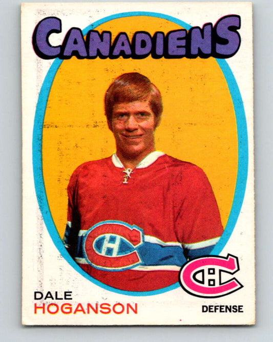 1971-72 O-Pee-Chee #149 Dale Hoganson  RC Rookie Montreal Canadiens  V9383