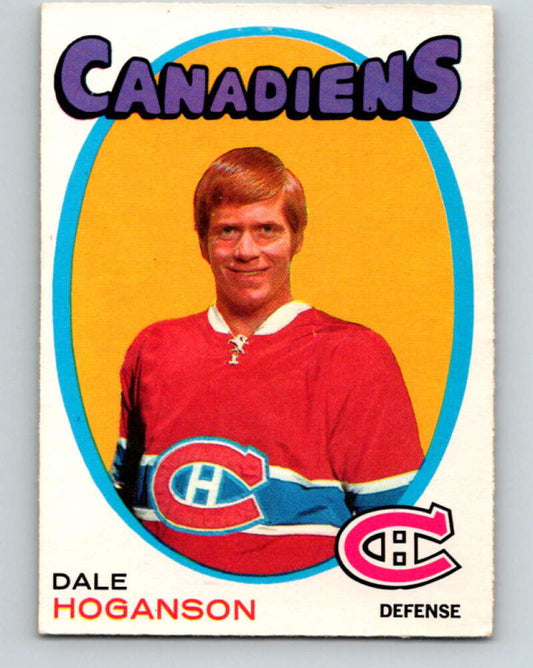 1971-72 O-Pee-Chee #149 Dale Hoganson  RC Rookie Montreal Canadiens  V9386