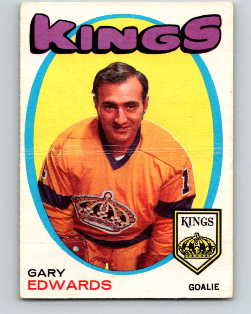 1971-72 O-Pee-Chee #155 Gary Edwards RC Rookie Los Angeles Kings V9413