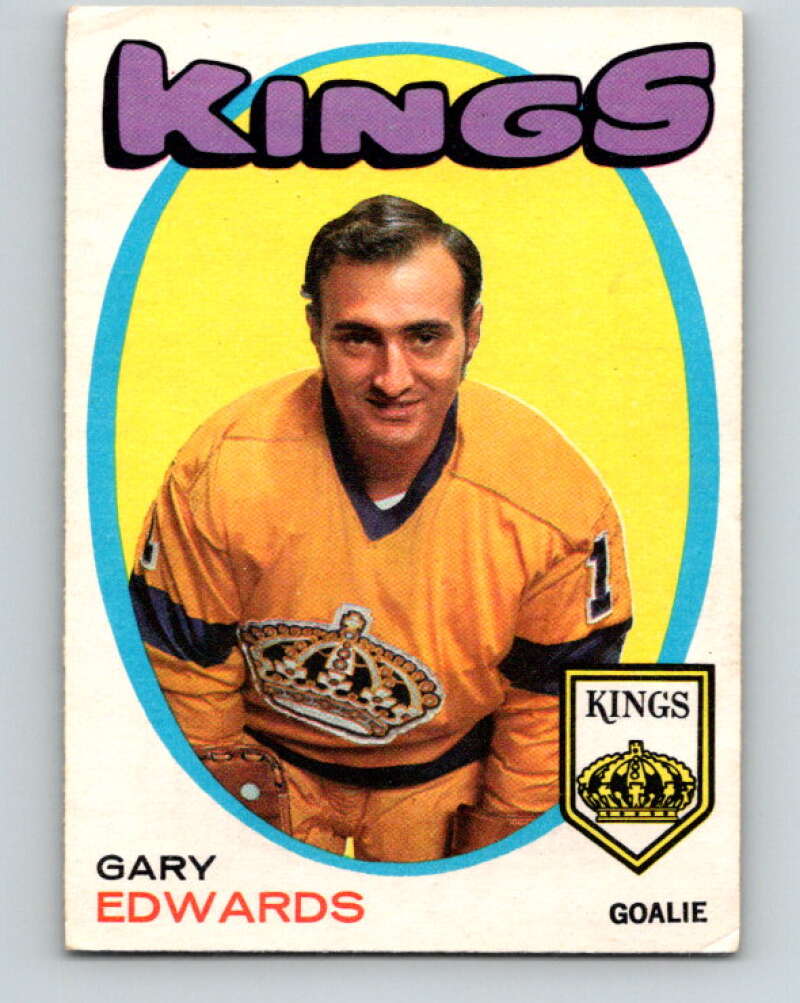 1971-72 O-Pee-Chee #155 Gary Edwards RC Rookie Los Angeles Kings V9415