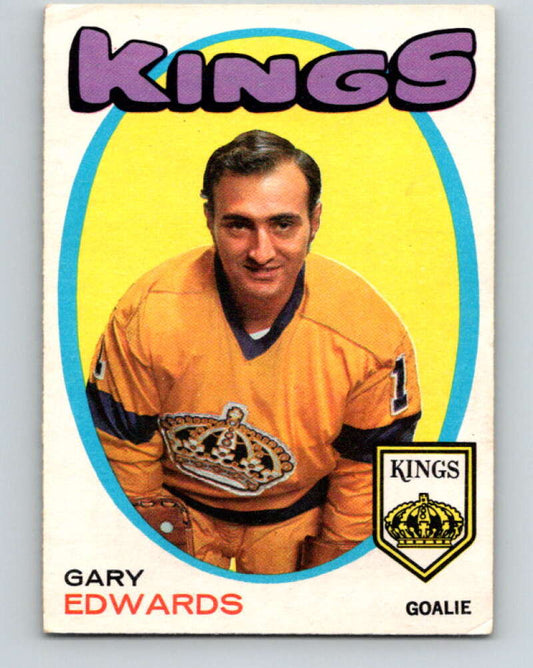 1971-72 O-Pee-Chee #155 Gary Edwards  RC Rookie Los Angeles Kings  V9415