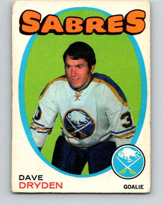 1971-72 O-Pee-Chee #159 Dave Dryden  Buffalo Sabres  V9433