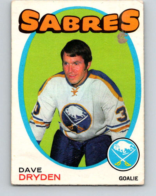 1971-72 O-Pee-Chee #159 Dave Dryden  Buffalo Sabres  V9435