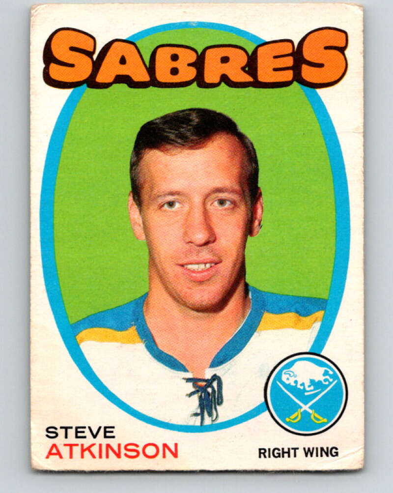 1971-72 O-Pee-Chee #162 Steve Atkinson RC Rookie Buffalo Sabres V9442