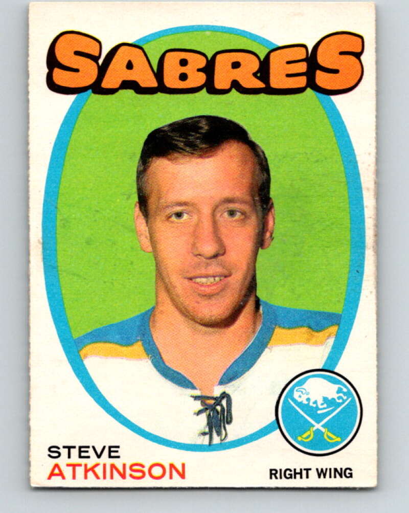 1971-72 O-Pee-Chee #162 Steve Atkinson RC Rookie Buffalo Sabres V9443