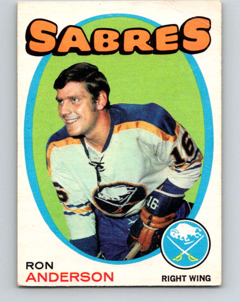 1971-72 O-Pee-Chee #163 Ron Anderson Buffalo Sabres V9445