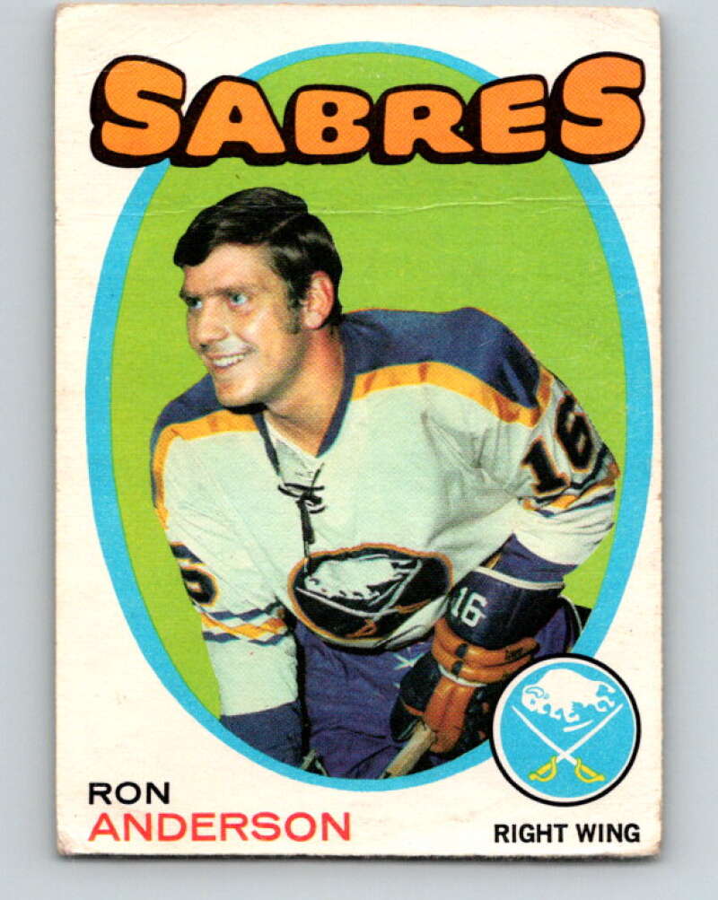 1971-72 O-Pee-Chee #163 Ron Anderson Buffalo Sabres V9449