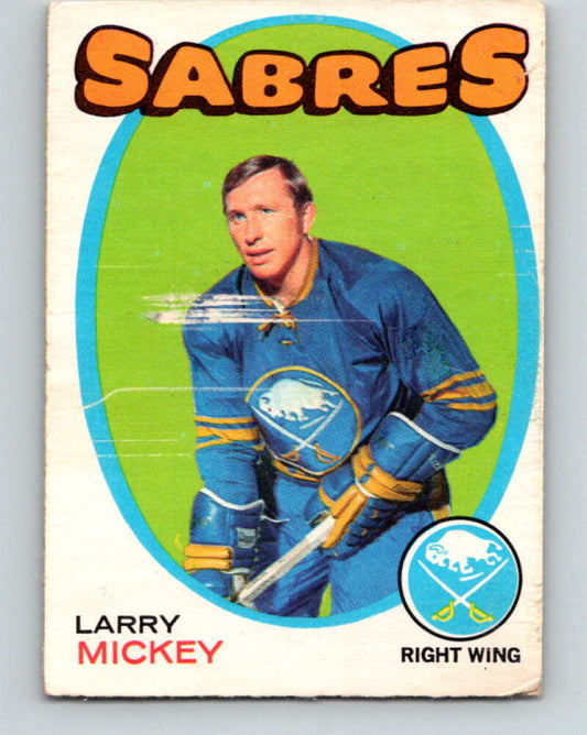 1971-72 O-Pee-Chee #167 Larry Mickey  Buffalo Sabres  V9462