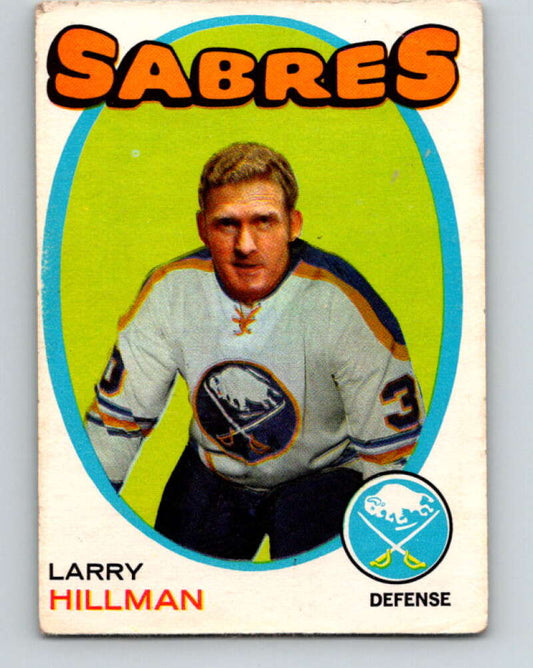 1971-72 O-Pee-Chee #168 Larry Hillman  Buffalo Sabres  V9466