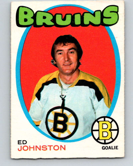 1971-72 O-Pee-Chee #172 Ed Johnston  Boston Bruins  V9481