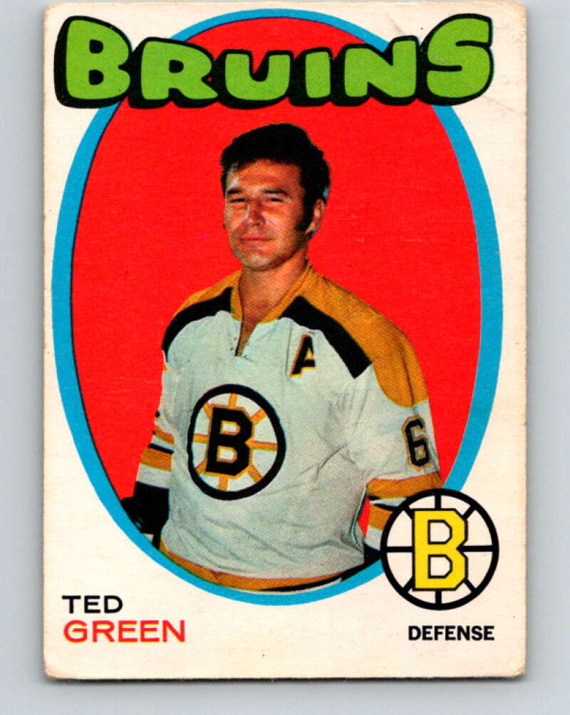 1971-72 O-Pee-Chee #173 Ted Green Boston Bruins V9483