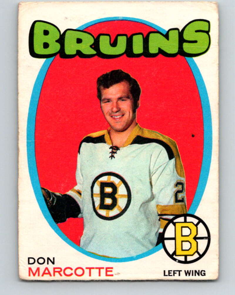 1971-72 O-Pee-Chee #176 Don Marcotte Boston Bruins V9500