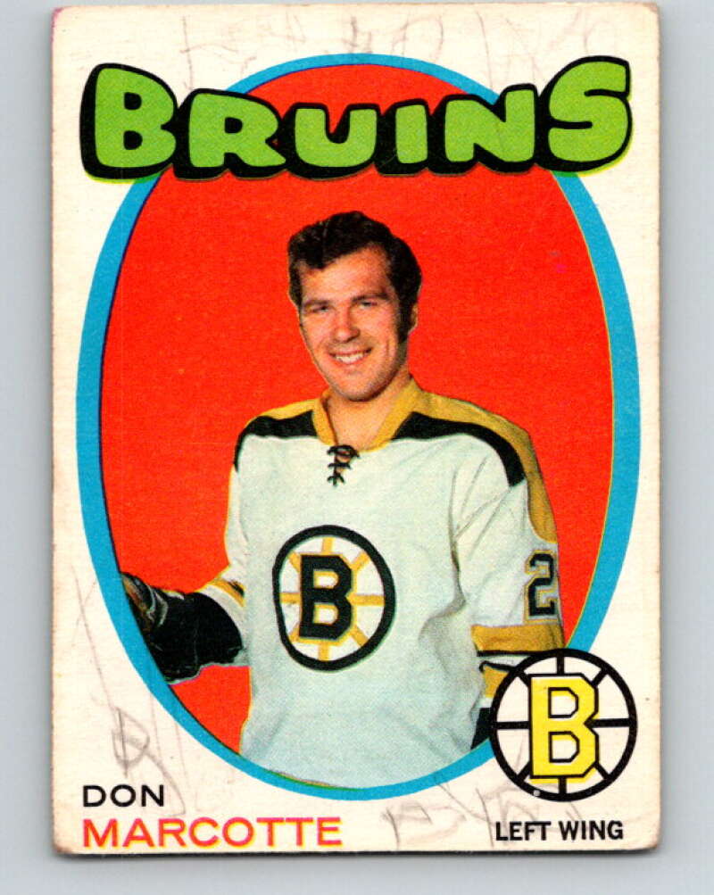 1971-72 O-Pee-Chee #176 Don Marcotte Boston Bruins V9501