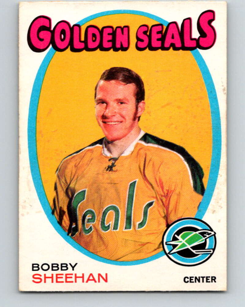 1971-72 O-Pee-Chee #177 Bobby Sheehan RC Rookie California Golden Seals V9503