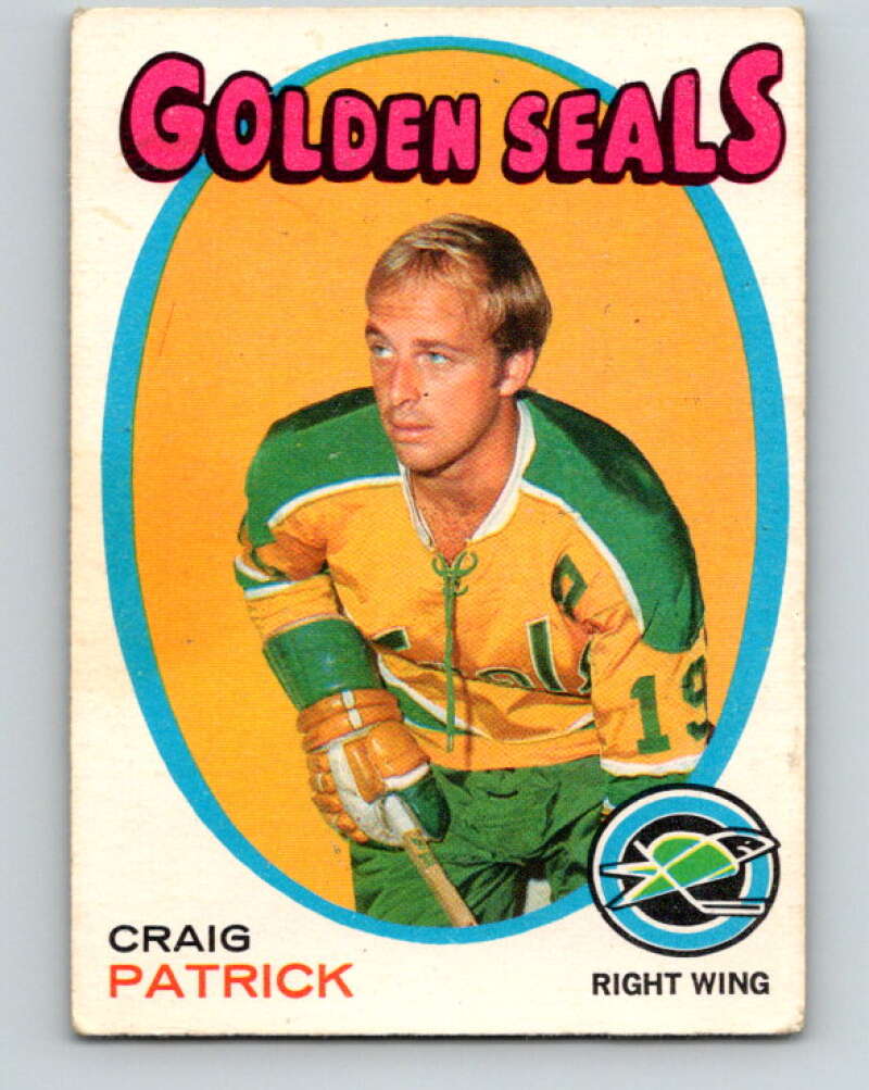 1971-72 O-Pee-Chee #184 Craig Patrick RC Rookie California Golden Seals V9533