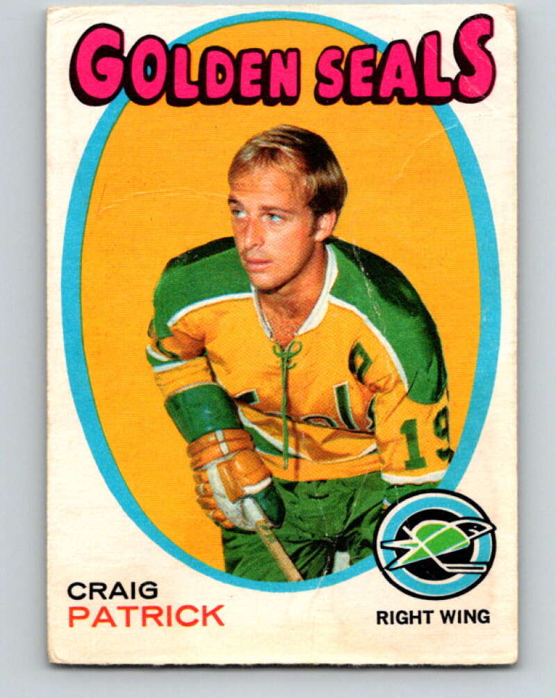 1971-72 O-Pee-Chee #184 Craig Patrick RC Rookie California Golden Seals V9534