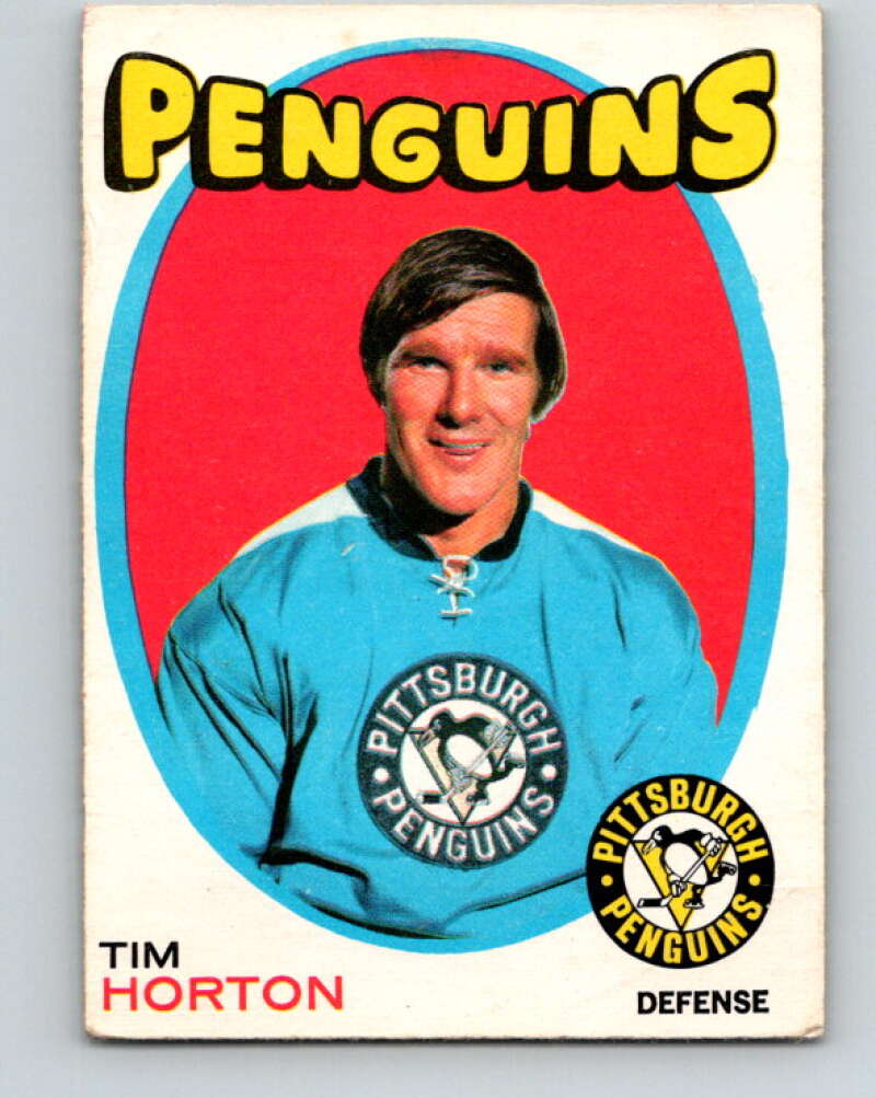 1971-72 O-Pee-Chee #186 Tim Horton Pittsburgh Penguins V9543