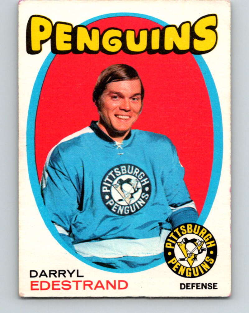 1971-72 O-Pee-Chee #187 Darryl Edestrand RC Rookie Pittsburgh Penguins V9548