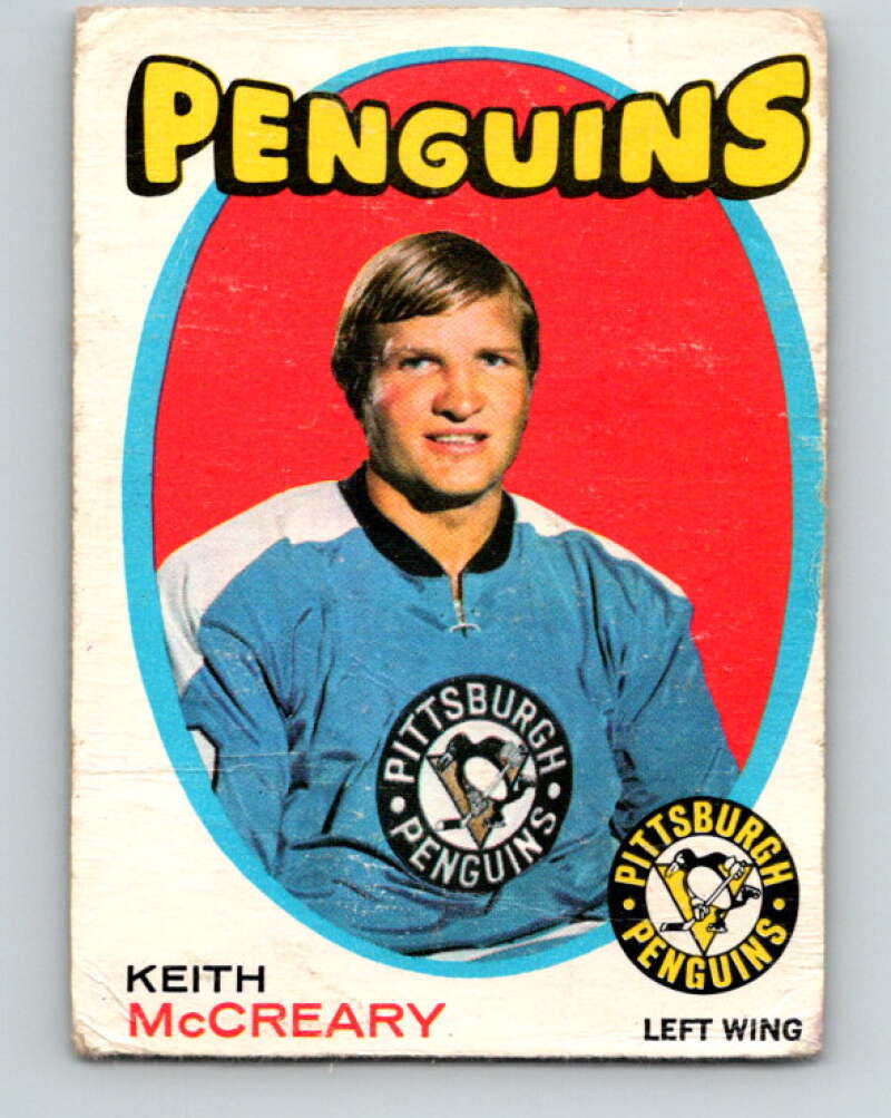 1971-72 O-Pee-Chee #188 Keith McCreary Pittsburgh Penguins V9552