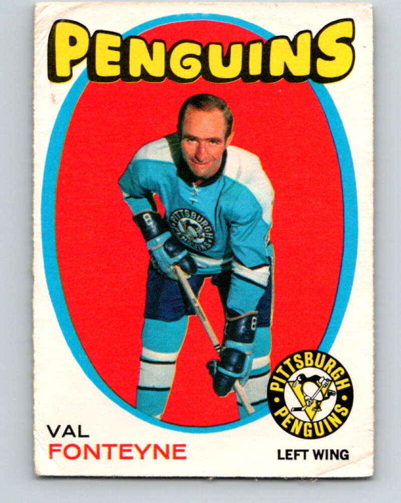 1971-72 O-Pee-Chee #189 Val Fonteyne Pittsburgh Penguins V9555