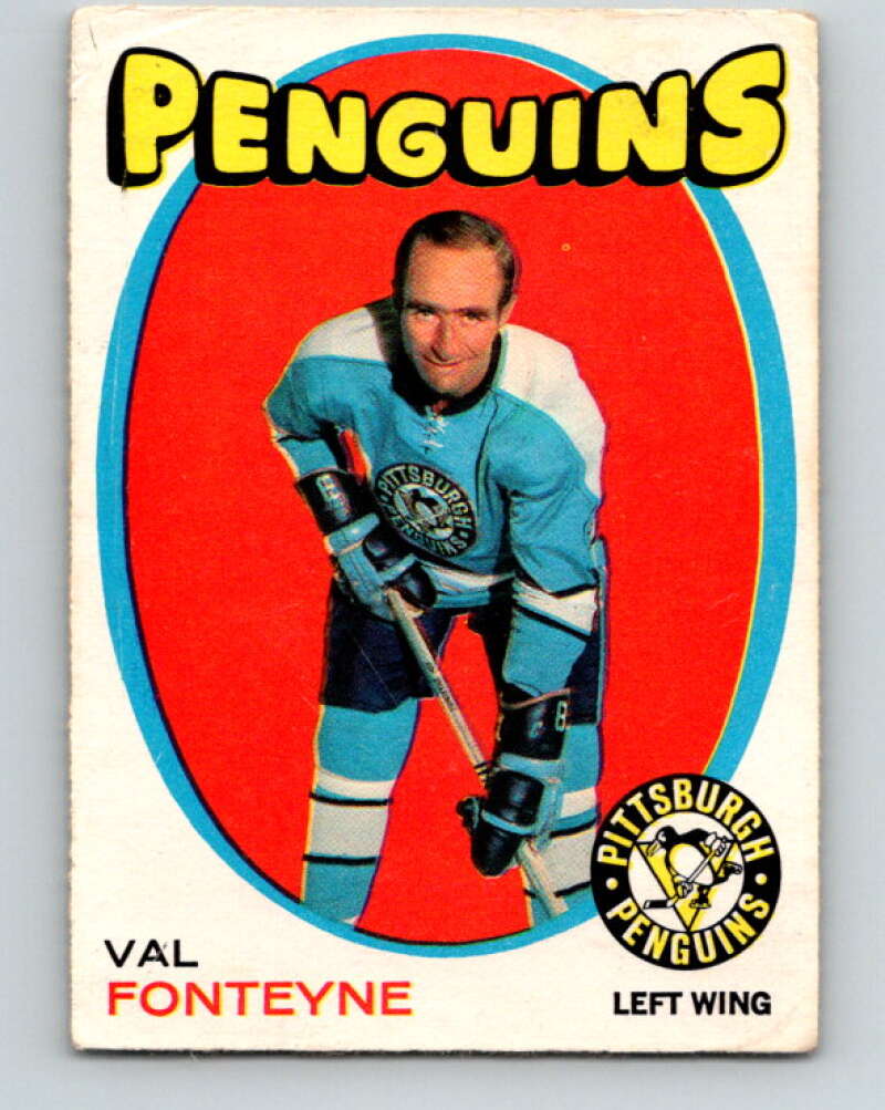 1971-72 O-Pee-Chee #189 Val Fonteyne Pittsburgh Penguins V9559