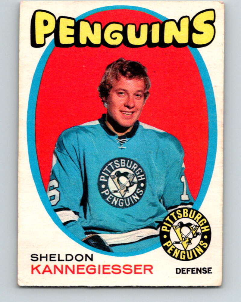 1971-72 O-Pee-Chee #190 Sheldon Kannegiesser RC Rookie Pittsburgh Penguins V9563