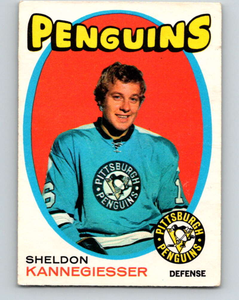 1971-72 O-Pee-Chee #190 Sheldon Kannegiesser RC Rookie Pittsburgh Penguins V9564
