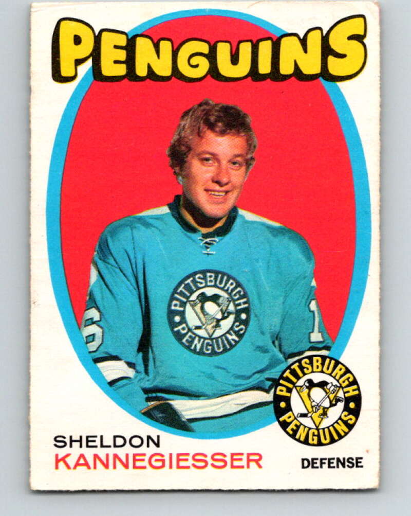 1971-72 O-Pee-Chee #190 Sheldon Kannegiesser RC Rookie Pittsburgh Penguins V9565