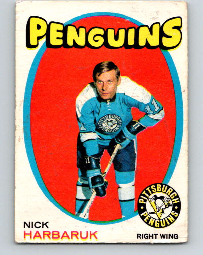 1971-72 O-Pee-Chee #191 Nick Harbaruk RC Rookie Pittsburgh Penguins V9568