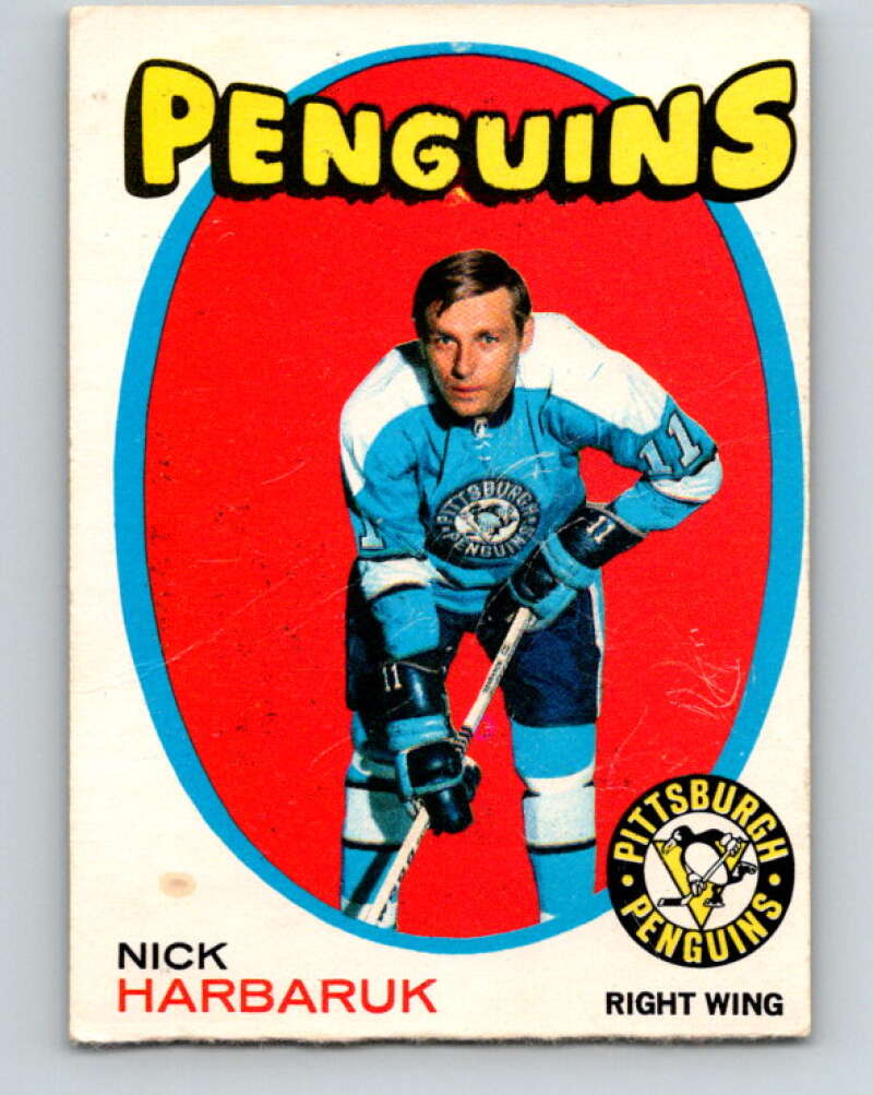 1971-72 O-Pee-Chee #191 Nick Harbaruk RC Rookie Pittsburgh Penguins V9569