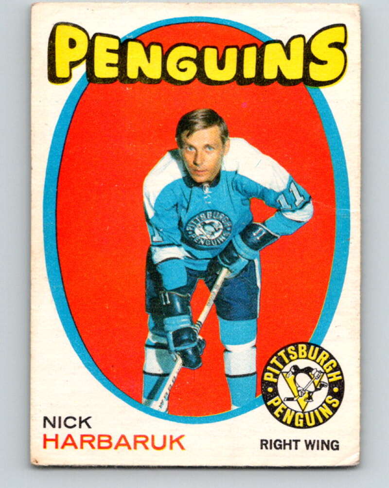 1971-72 O-Pee-Chee #191 Nick Harbaruk RC Rookie Pittsburgh Penguins V9570