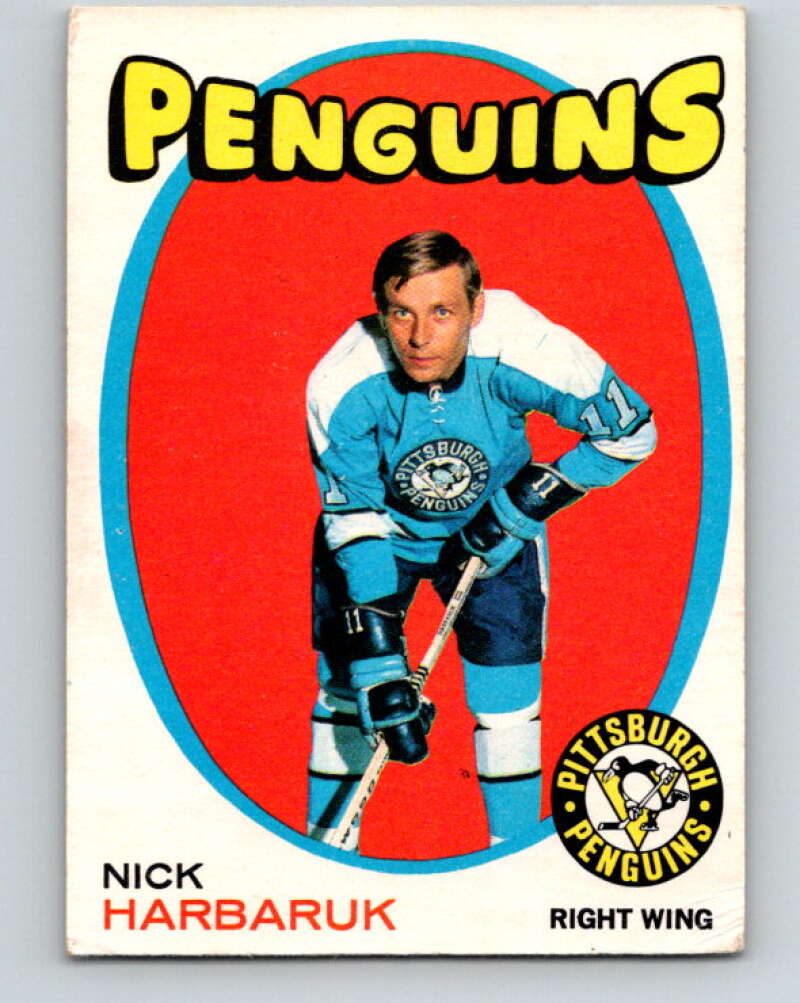 1971-72 O-Pee-Chee #191 Nick Harbaruk RC Rookie Pittsburgh Penguins V9571