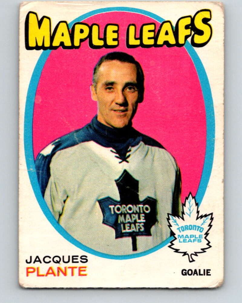1971-72 O-Pee-Chee #195 Jacques Plante Toronto Maple Leafs V9587