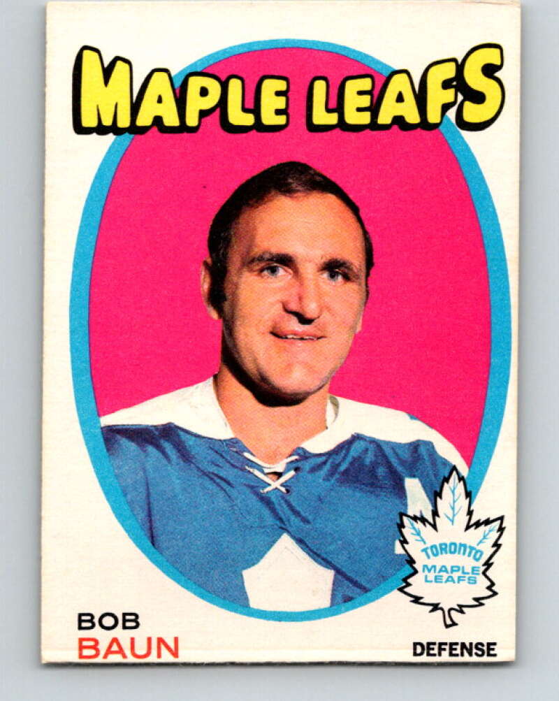 1971-72 O-Pee-Chee #196 Bob Baun Toronto Maple Leafs V9588