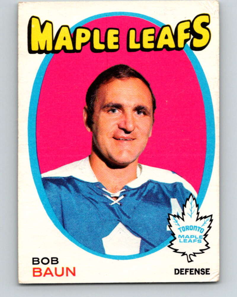 1971-72 O-Pee-Chee #196 Bob Baun Toronto Maple Leafs V9589