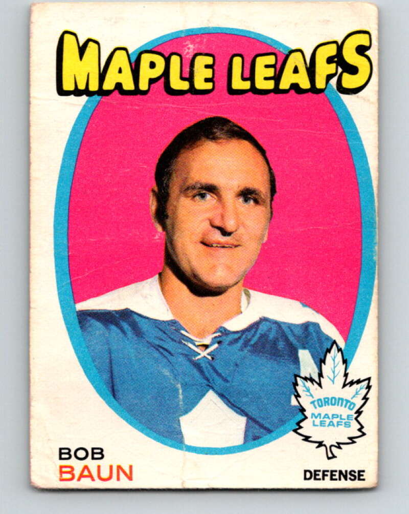 1971-72 O-Pee-Chee #196 Bob Baun Toronto Maple Leafs V9592