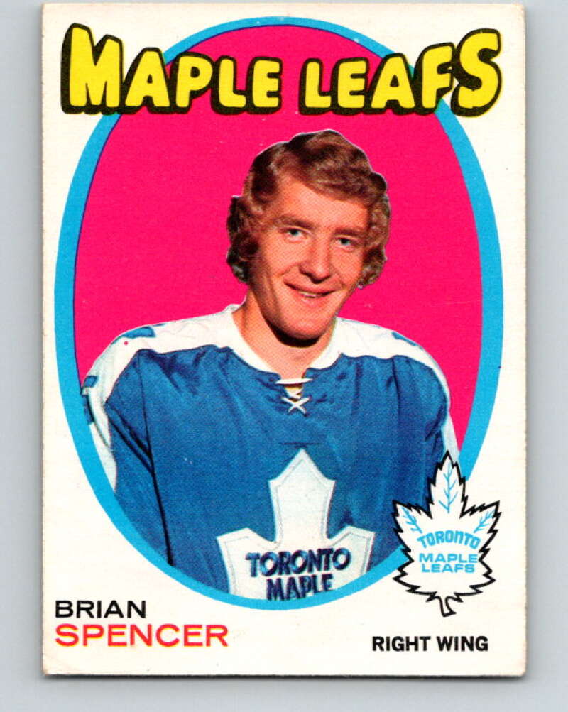 1971-72 O-Pee-Chee #198 Brian Spencer RC Rookie Toronto Maple Leafs V9598