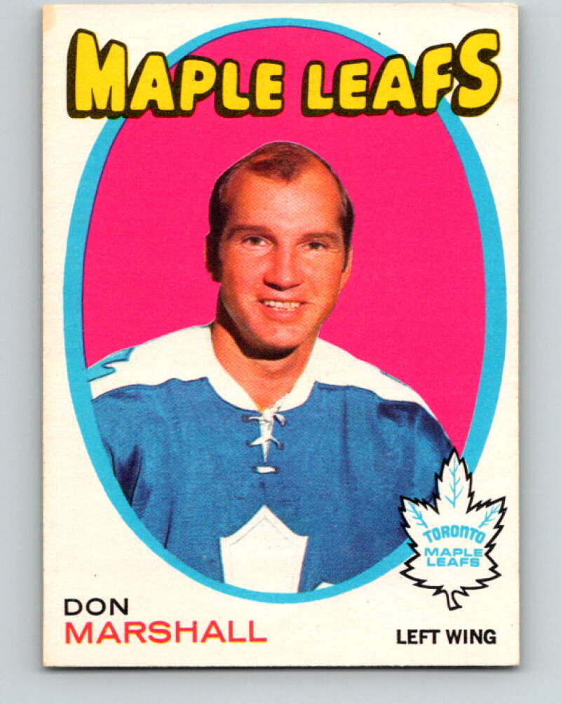 1971-72 O-Pee-Chee #199 Don Marshall Toronto Maple Leafs V9601