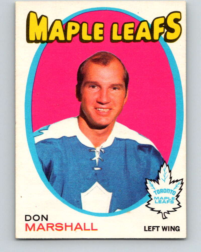1971-72 O-Pee-Chee #199 Don Marshall Toronto Maple Leafs V9602