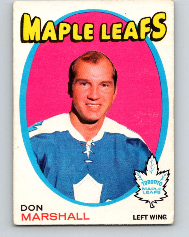 1971-72 O-Pee-Chee #199 Don Marshall Toronto Maple Leafs V9605