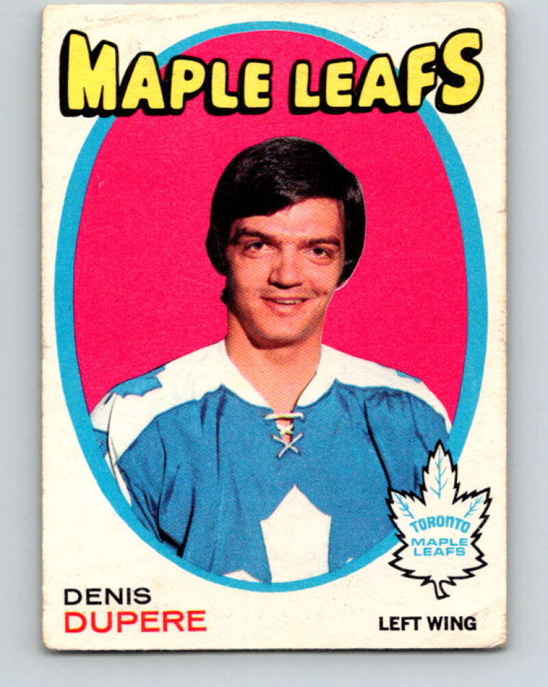 1971-72 O-Pee-Chee #200 Denis Dupere RC Rookie Toronto Maple Leafs V9607
