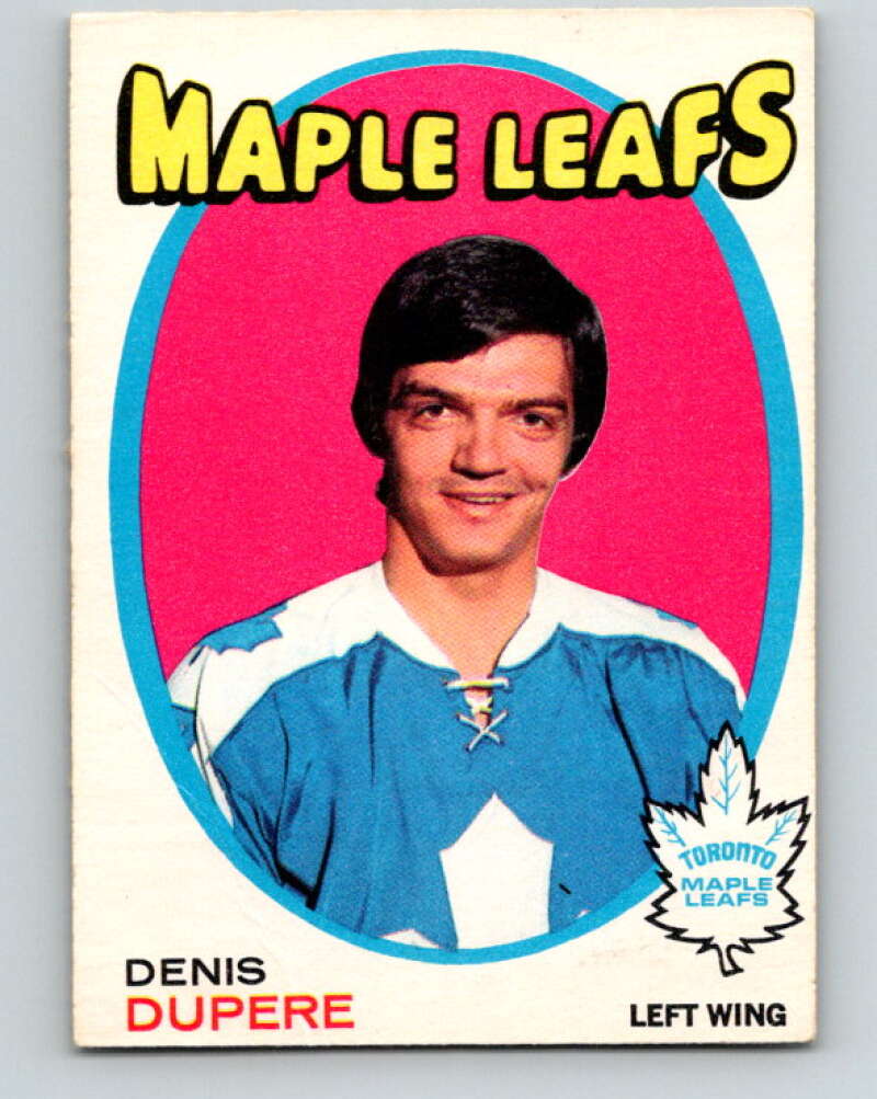 1971-72 O-Pee-Chee #200 Denis Dupere RC Rookie Toronto Maple Leafs V9609